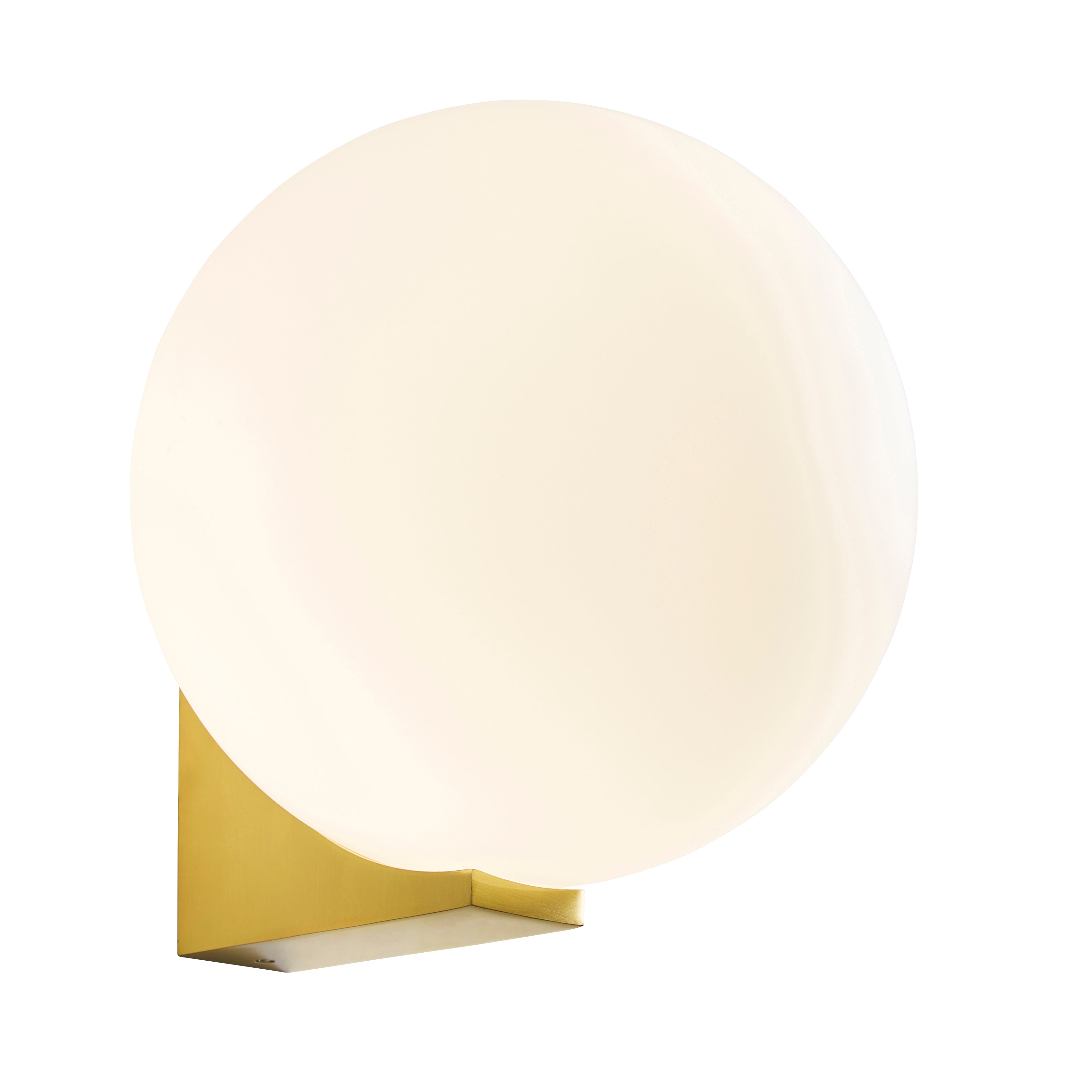 Our Jasper satin brass wall light with white opal glass diffuser adds a touch of opulence and luxury to the walls of your home. The modern light fitting would look perfect installed next to a mirror, on corridors or hallways, bedside and living rooms, this light also has IP44 protection making it suitable for all bathrooms. 