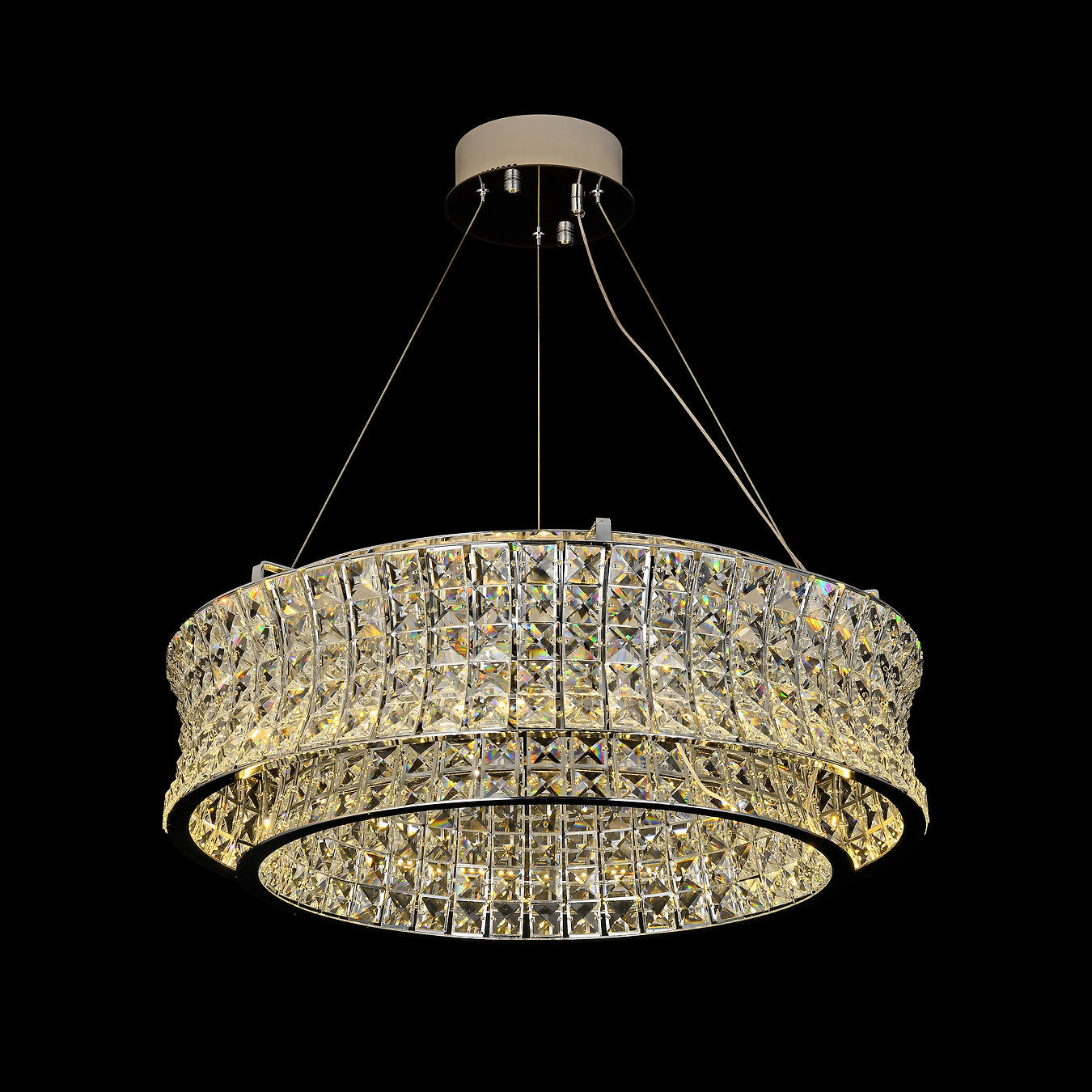 CGC SASY Gold and Crystal adjustable ceiling light pendant