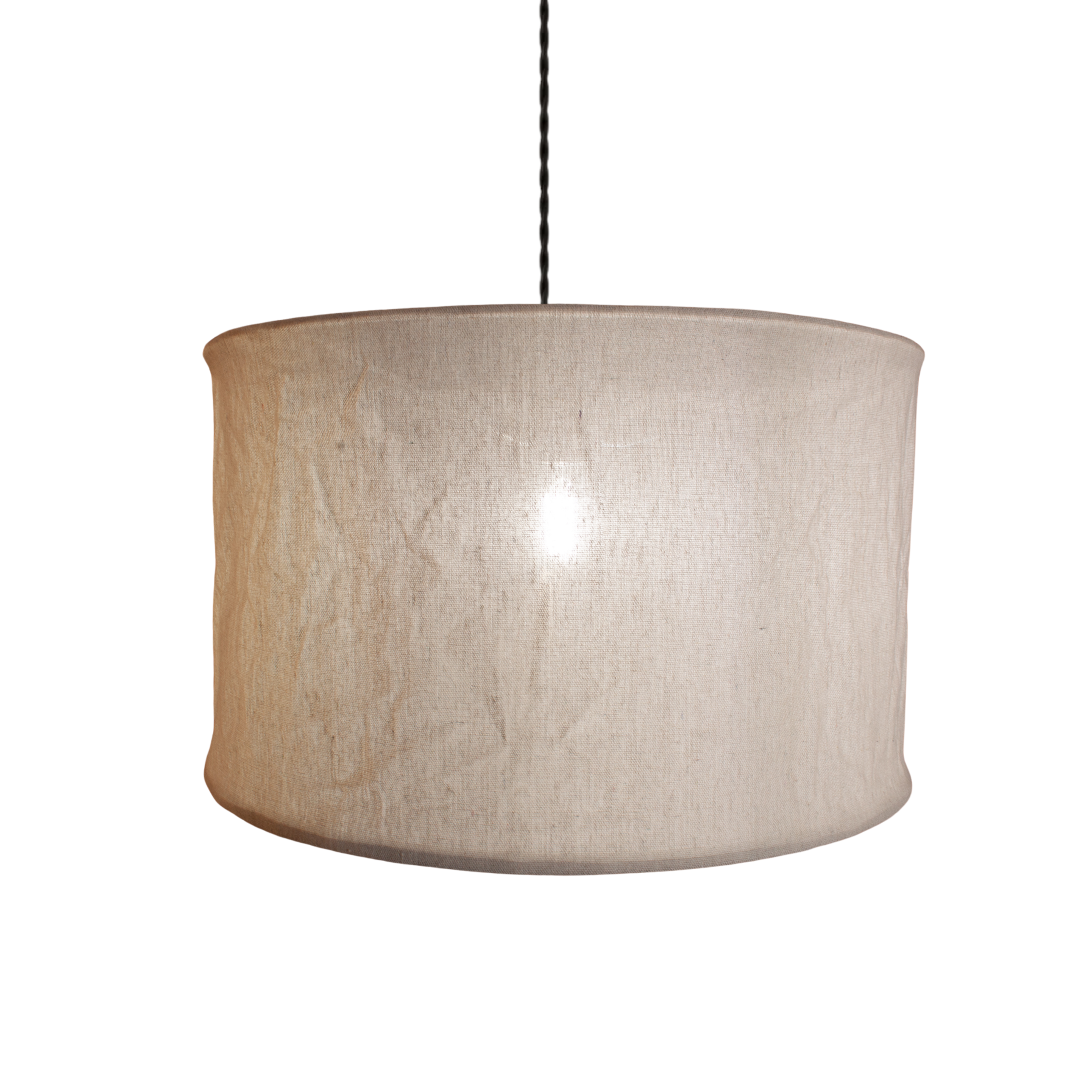 CGC Sicilia Oatmeal Linen Large 50cm Round Drum Diffuser Lampshade