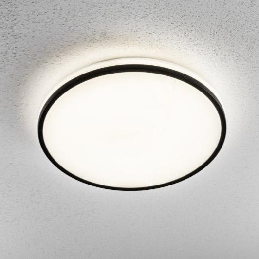 CGC Tula Black Trim LED Surface Mount Ceiling Light Bulkhead IP44 White Opal 4000k