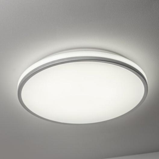CGC Tula Grey Trim LED Surface Mount Ceiling Light Bulkhead IP44 White Opal 4000k