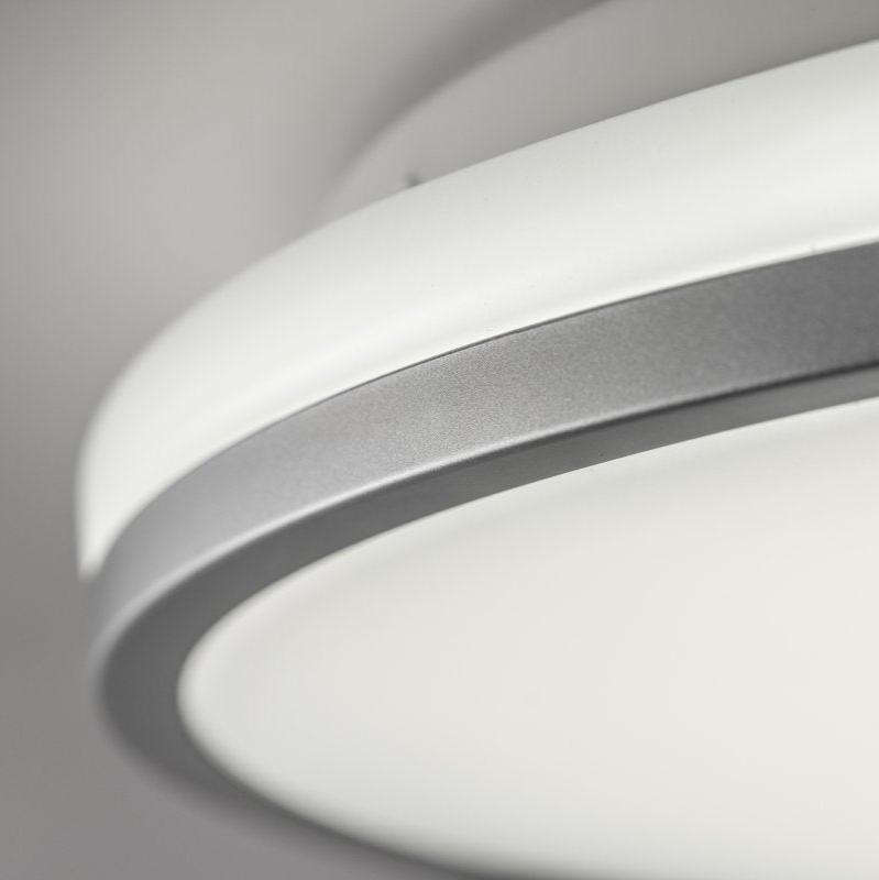 CGC Tula Grey Trim LED Surface Mount Ceiling Light Bulkhead IP44 White Opal 4000k