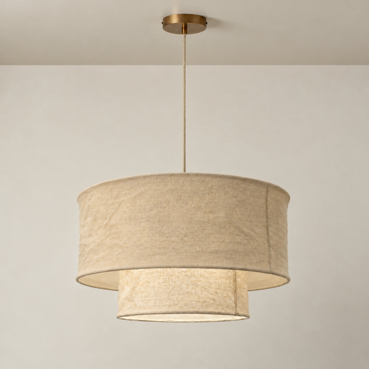 CGC Marisol Large 50cm Two Tier Oatmeal Linen Lampshade
