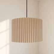 CGC Allegra Pale Grey Fine Scallop Extra Large Drum Lampshade