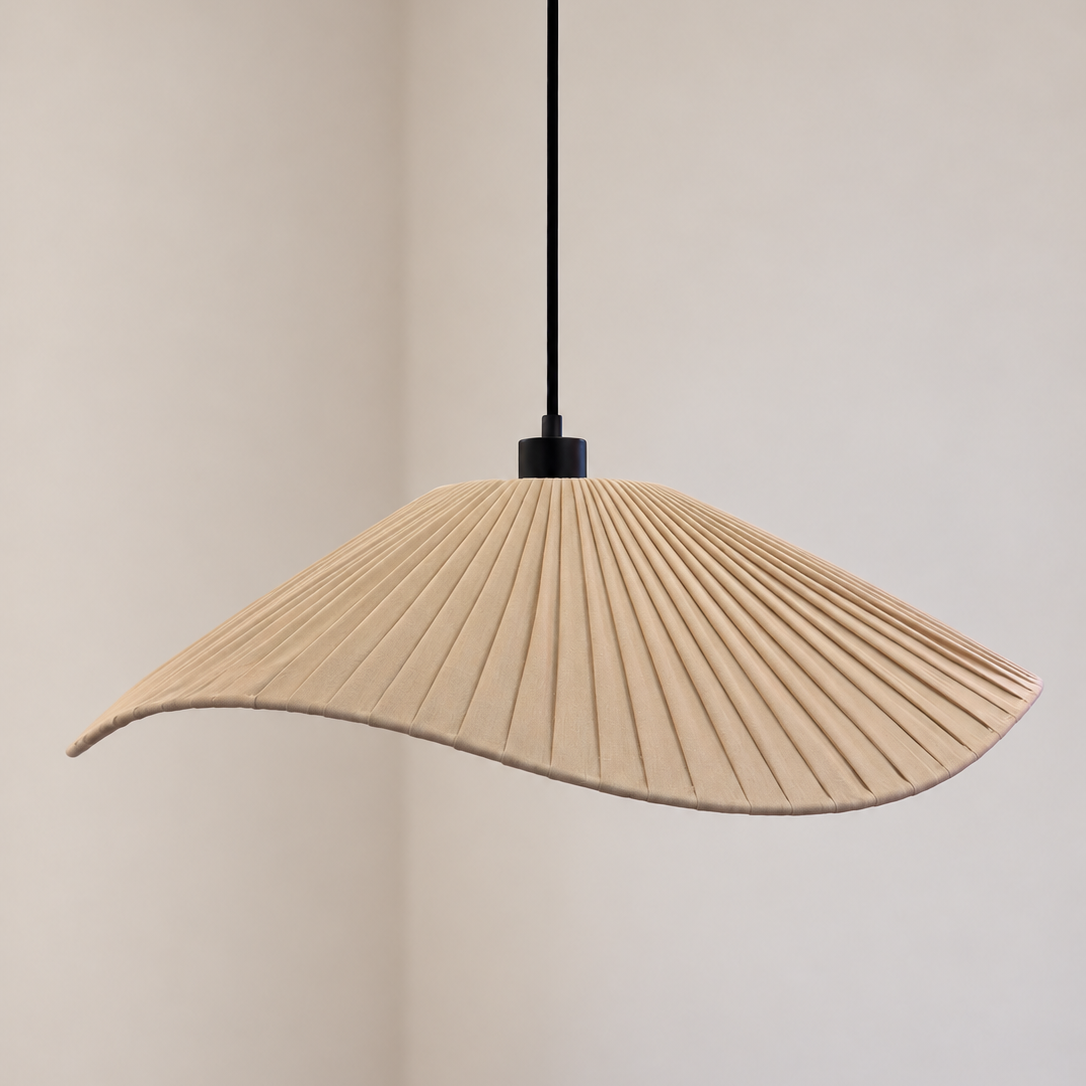 CGC Jett Grey Large 60cm Pleated Wave Lamp Shade