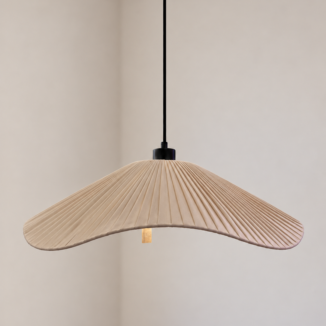 CGC Jett Grey Large 60cm Pleated Wave Lamp Shade