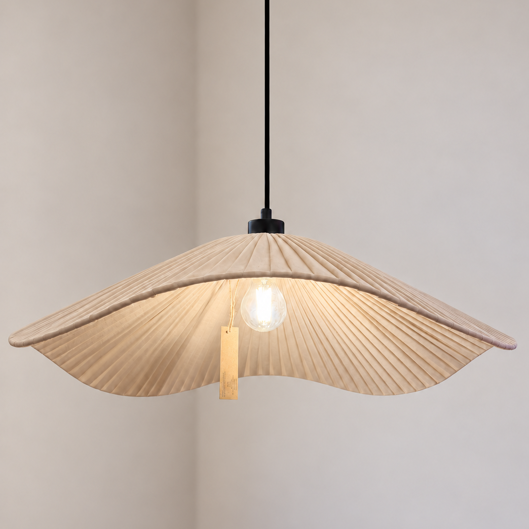 CGC Jett Grey Large 60cm Pleated Wave Lamp Shade