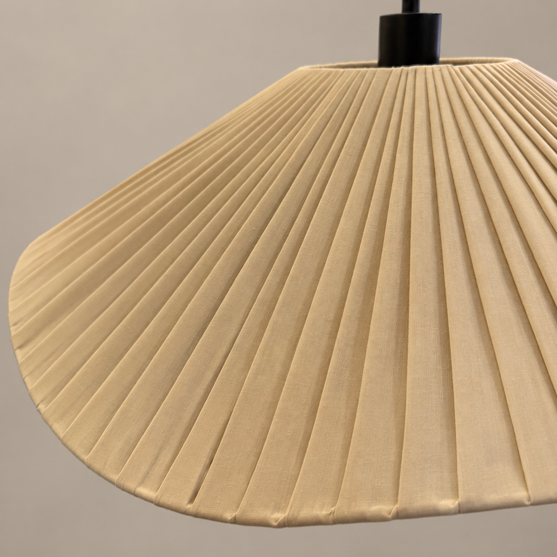 CGC Jett Grey Large 60cm Pleated Wave Lamp Shade
