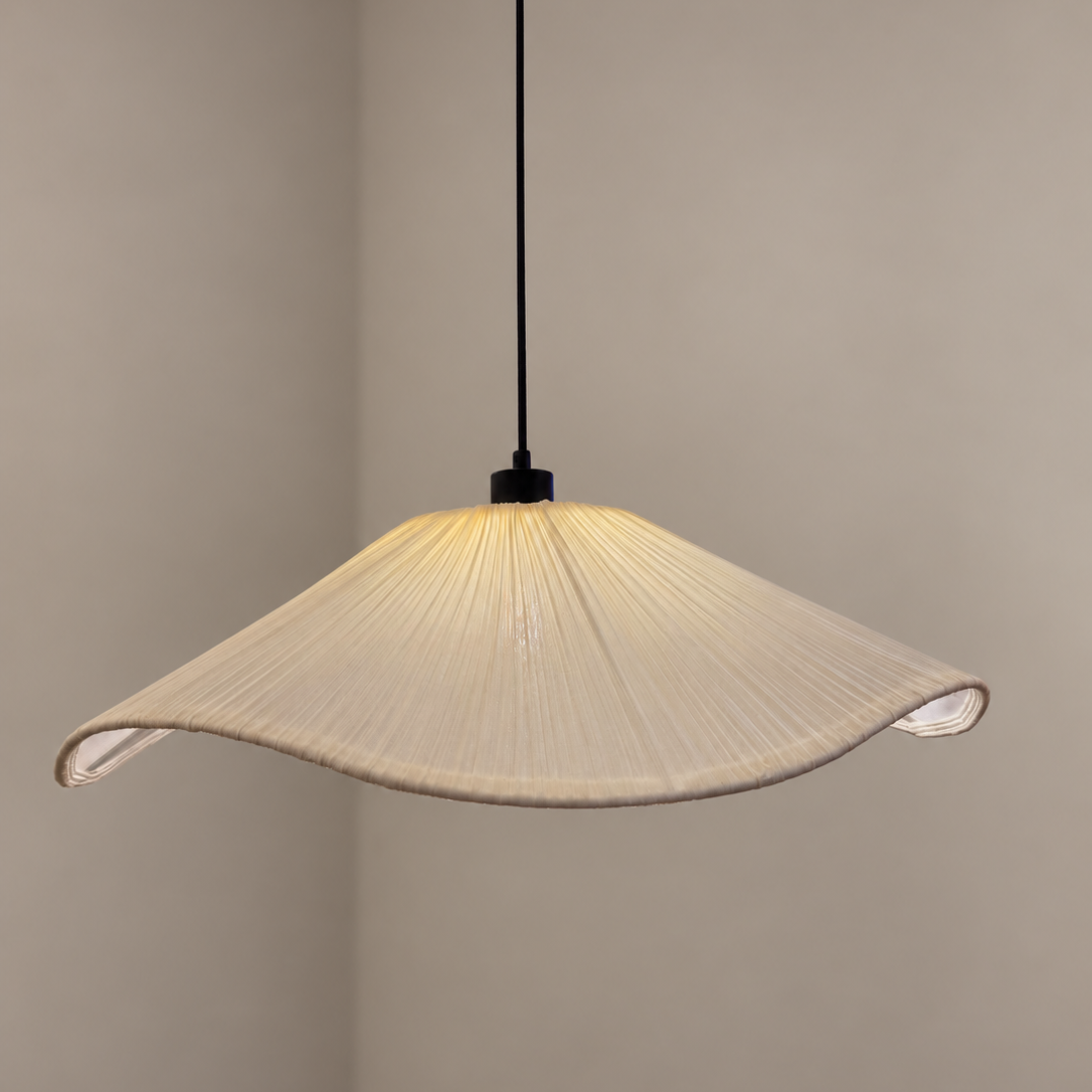 CGC Virelle Large 60cm Cream Ruffled Silk Pleated Easy Fit Lampshade