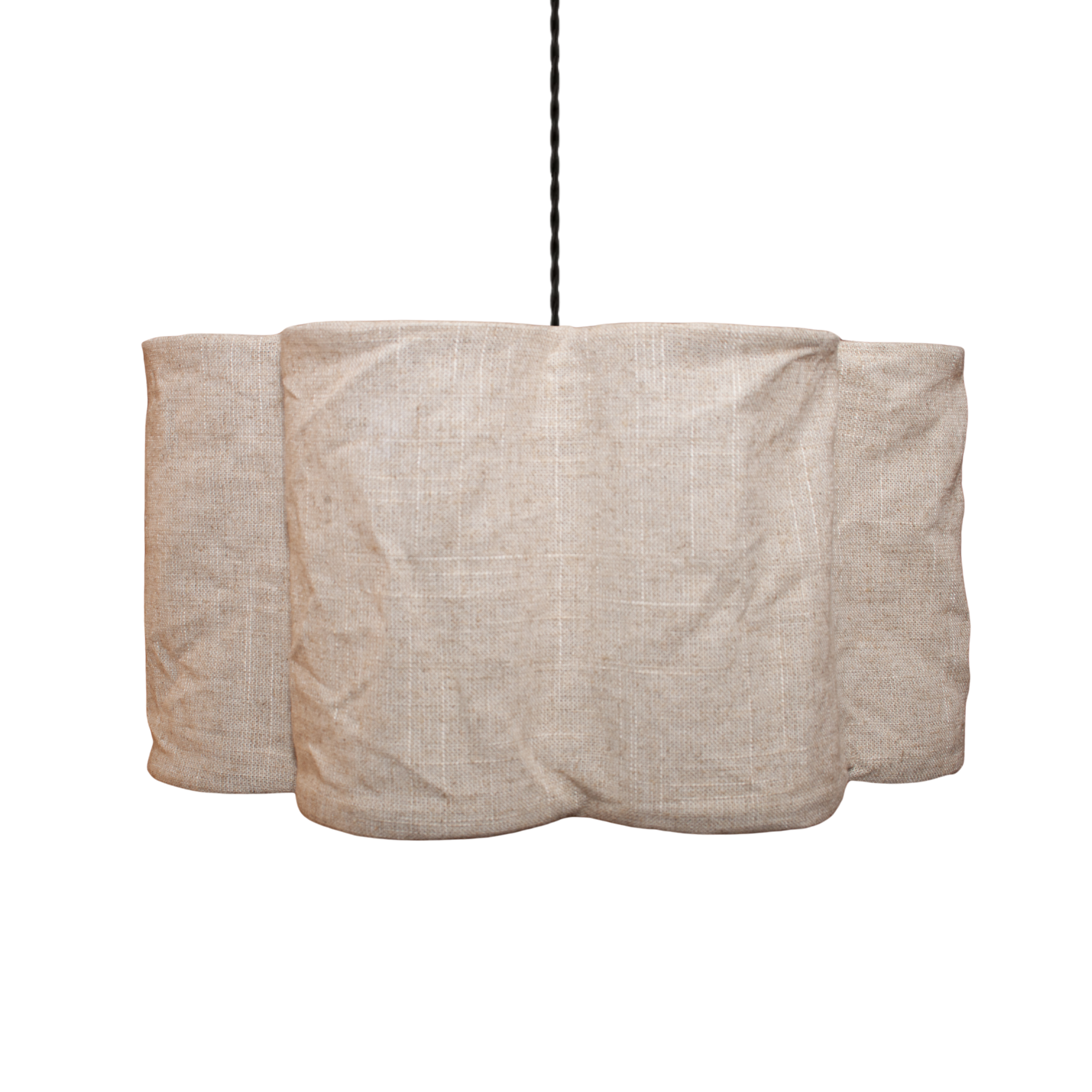 CGC Vittoria Oatmeal Soft Linen Scallop Drum Diffuser Lampshade