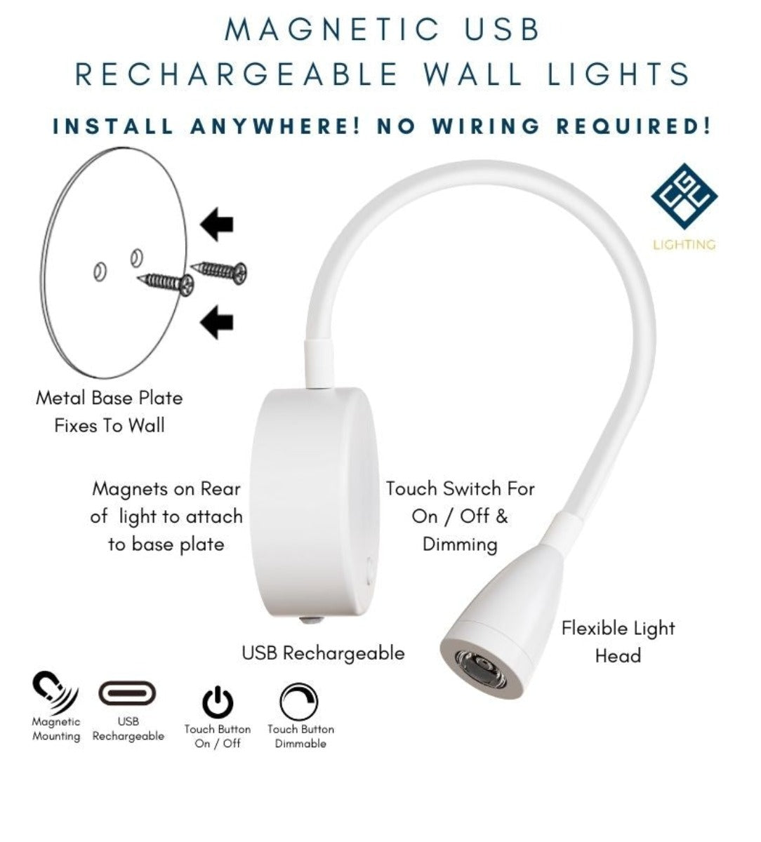  Matilda's elegant and stylish finish makes it the ideal addition to any room. It will look perfect in both traditional and modern environments. The beauty of this wall light means you can install it on any wall without the requirement of expensive electrician fees and mains installation.