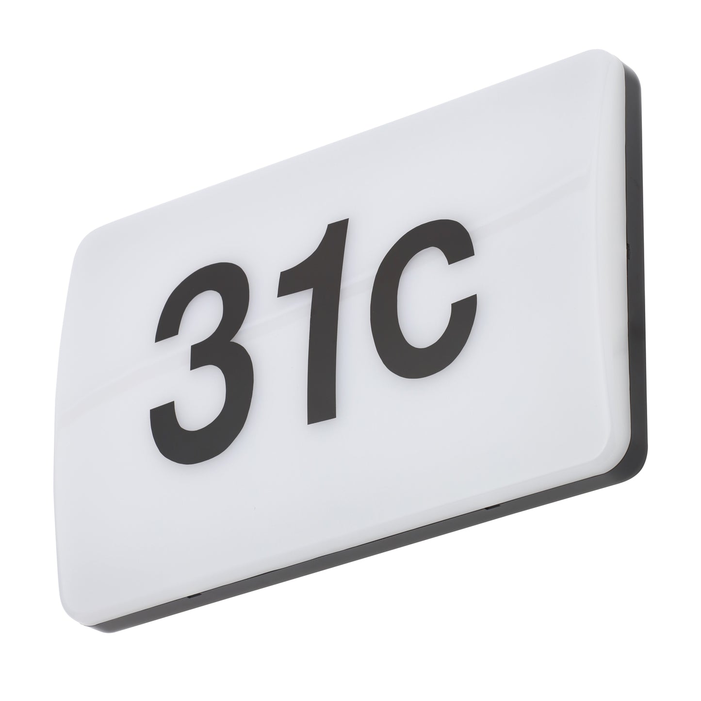 CGC Outdoor House Number Black LED Slim Wall Light