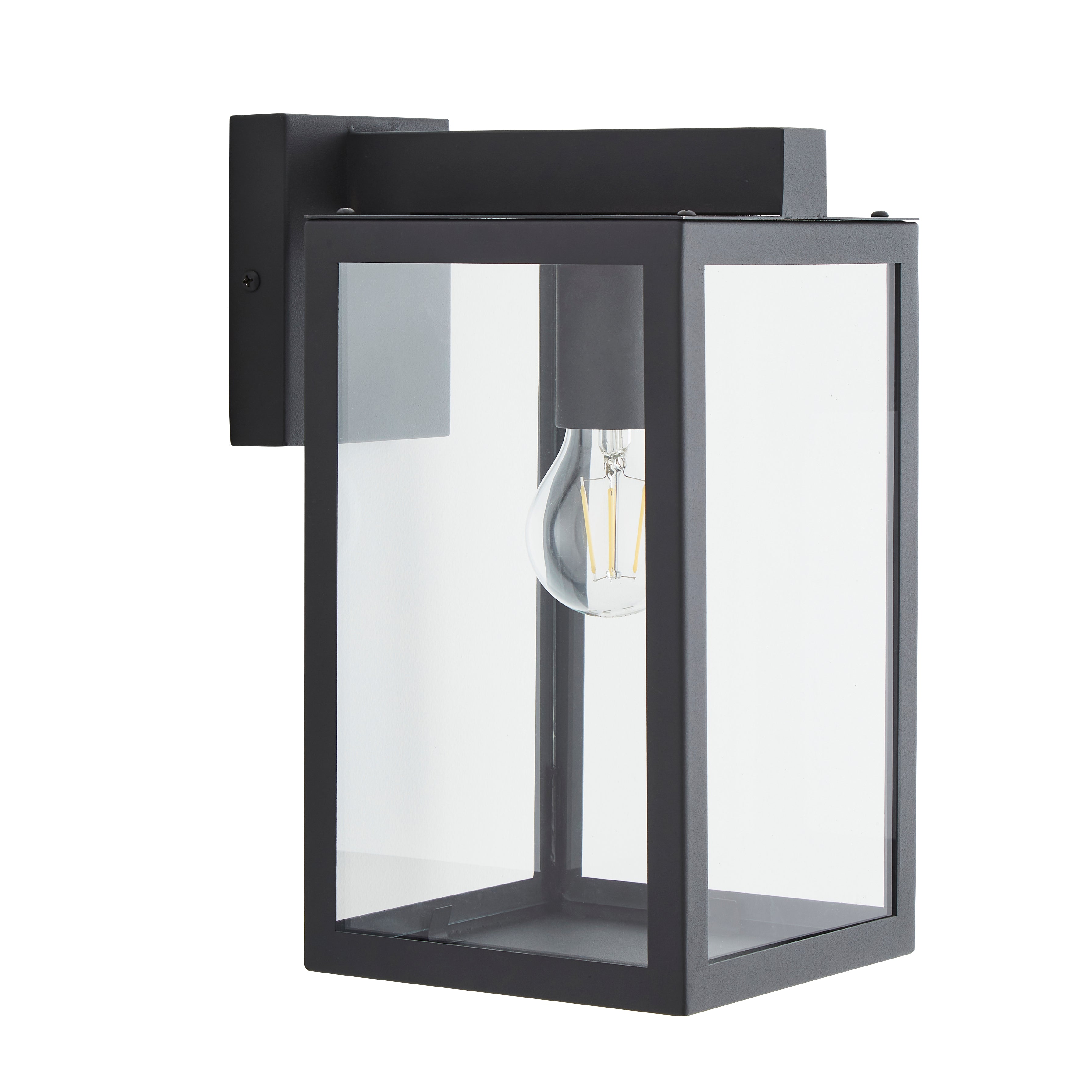 Archie Outdoor Light CGC ARCHIE Anthracite Dark Grey Outdoor Up Wall Light Lantern Clear Gl ...