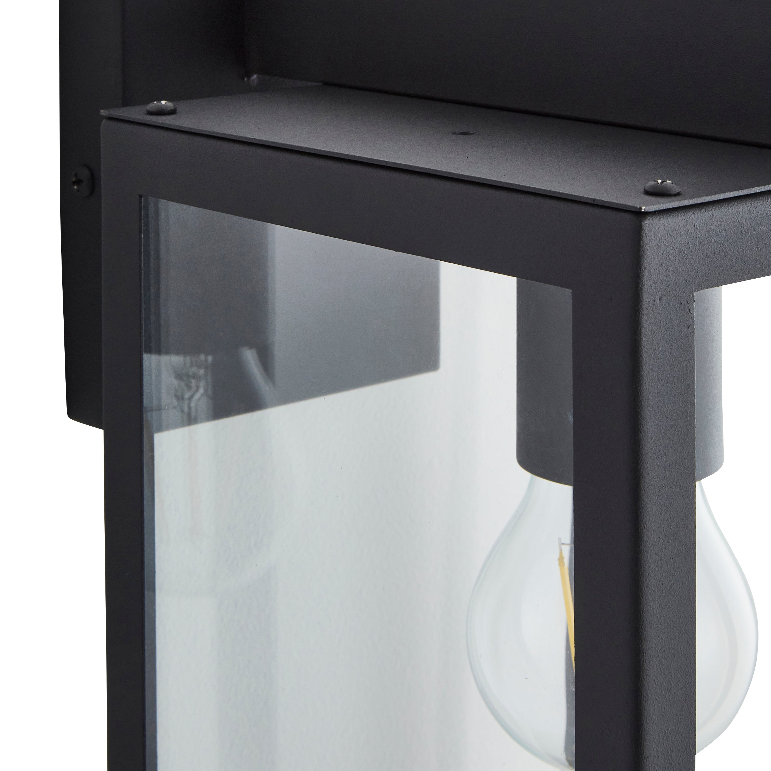 Archie Outdoor Light CGC ARCHIE Anthracite Dark Grey Outdoor Up Wall Light Lantern Clear Gl ...