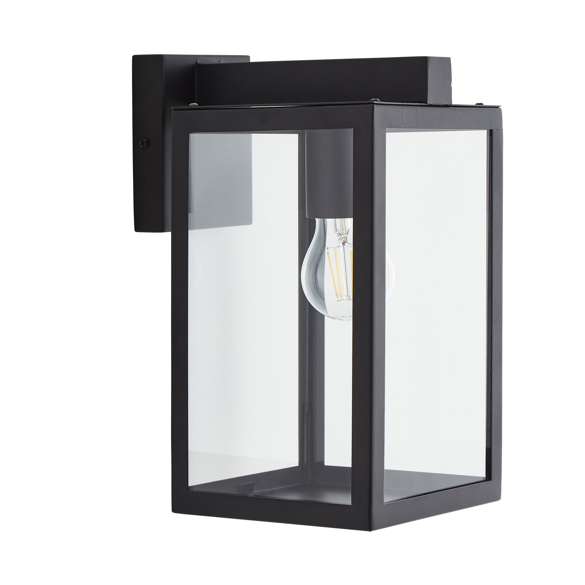 A modern take on a traditional design outdoor wall light perfect for adding style and security The traditional front-door lantern has had a modern make over in the form of our Archie outdoor wall light with its square black stainless steel construction and completed with clear glass windows this light this is sure to add an statement to any wall. 