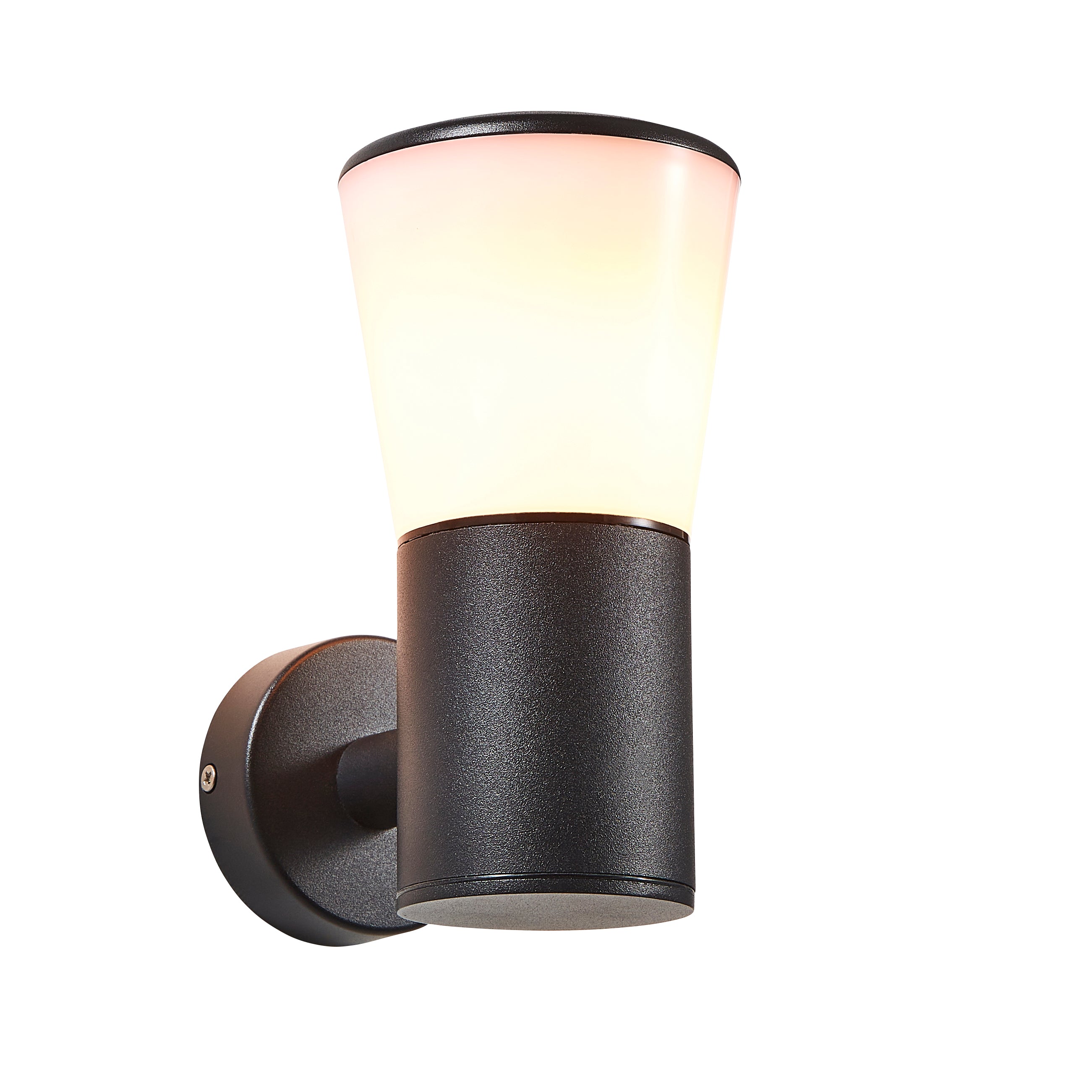 Our OTIS black outdoor wall mounted up and down cylinder outdoor light would look perfect in a modern or more traditional home design. Outside wall lights can provide atmospheric light in your garden, at the front door or on the terrace as well as a great security solution. It is designed for durability and longevity with its robust material producing a fully weatherproof and water resistant light fitting. 