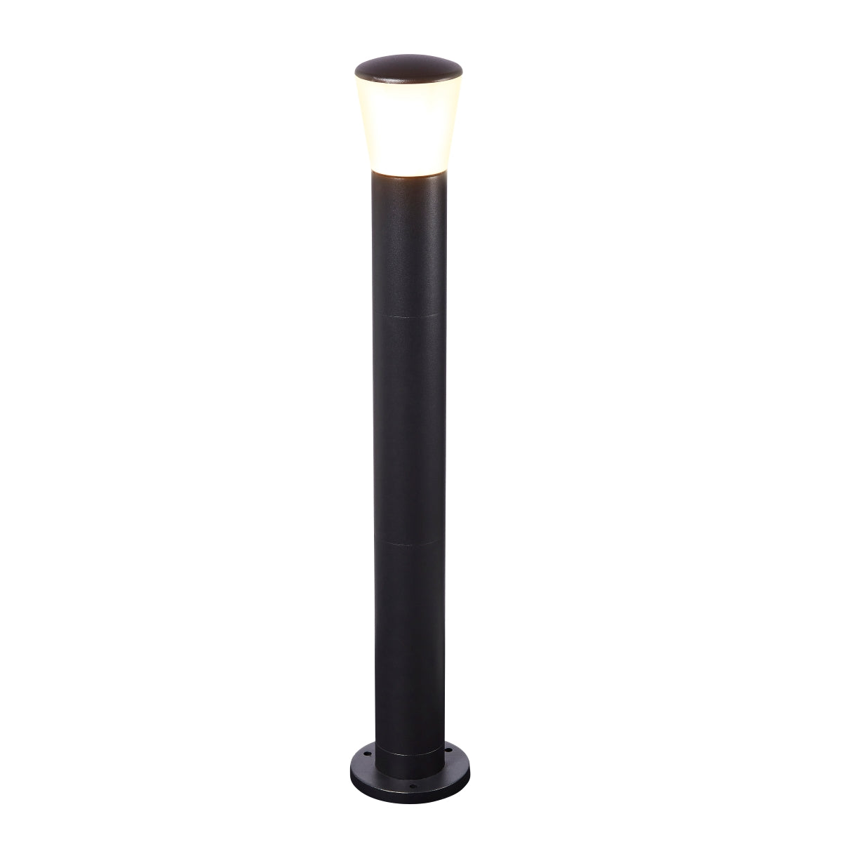 Our Otis black outdoor post light would look perfect in a modern or more traditional home design. Outside post lights can provide atmospheric light in your garden, at the front door or on the terrace as well as a great security solution. It is designed for durability and longevity with its robust material producing a fully weatherproof and water resistant light fitting