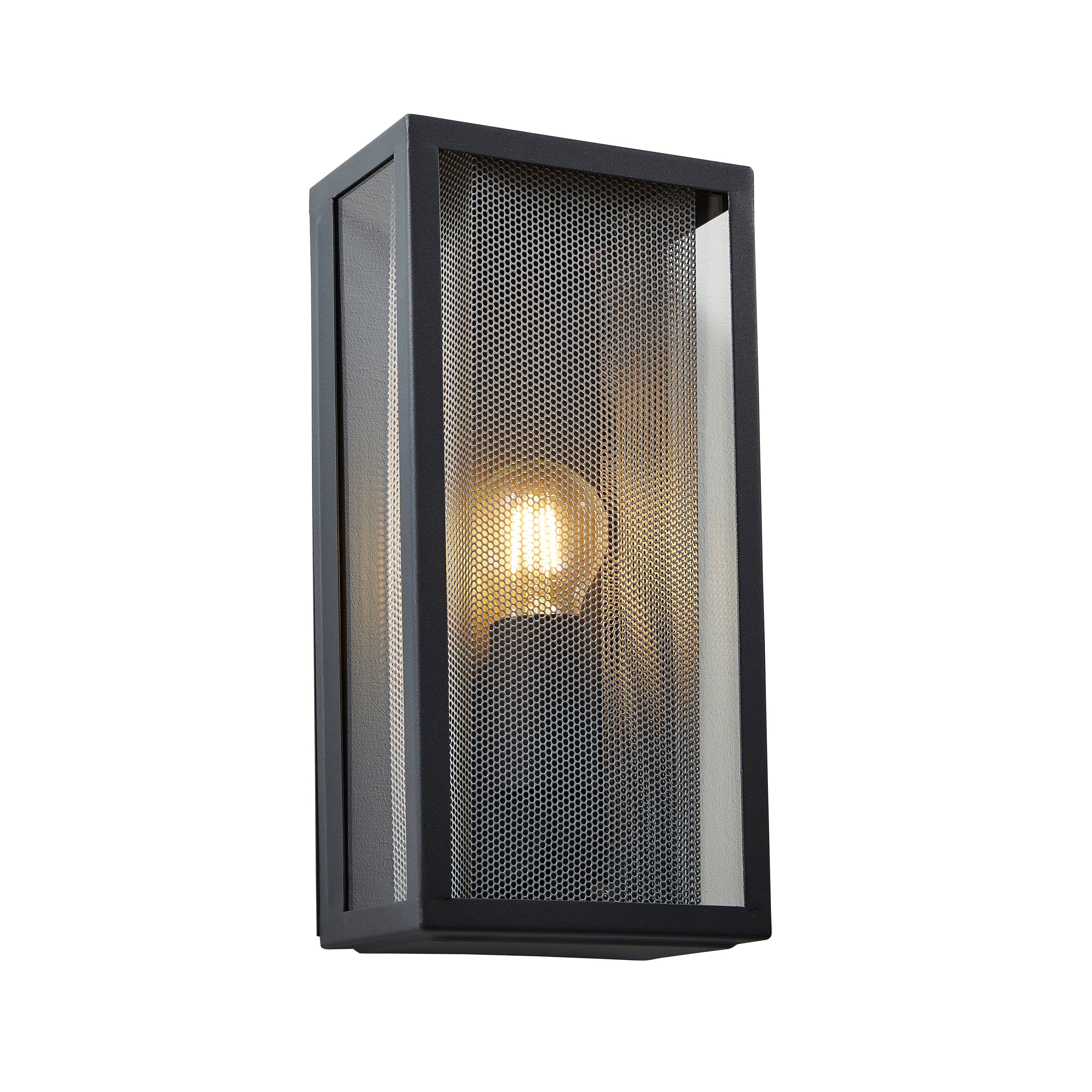 A modern take on a traditional design outdoor wall light perfect for adding style and security The traditional front-door lantern has had a modern make over in the form of our Silas outdoor wall light with its square grey anthracite metal construction and completed with a silver insert and clear windows this light this is sure to add an statement to any wall. 