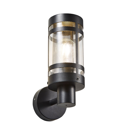 Our Arlo lantern wall light delivers on style and durability and is a smart choice for your exterior lighting. With its black stainless steel construction teamed with a stainless steel mesh insert and clear diffuser this lantern is hardwearing and rust and weatherproof.  For sophisticated yet robust outdoor lighting, our Levi black outdoor traditional lantern is a strong contender.