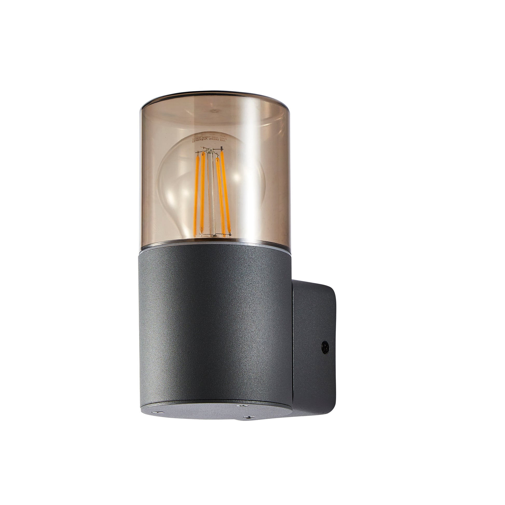 Our Levi grey anthracite outdoor wall light with smoked diffuser would look perfect in a modern or more traditional home design. Outside wall lights can provide atmospheric light in your garden, at the front door or on the terrace as well as a great security solution. It is designed for durability and longevity with its robust material producing a fully weatherproof and water resistant light fitting.
