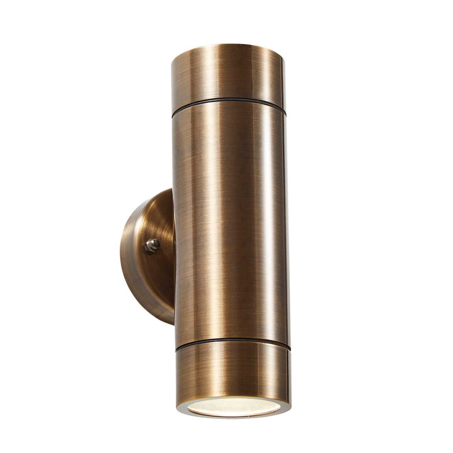 Our Noah bronze outdoor up and down wall mounted cylinder outdoor light would look perfect in a modern or more traditional home design. Outside wall lights can provide atmospheric light in your garden, at the front door or on the terrace as well as a great security solution. It is designed for durability and longevity with its robust material producing a fully weatherproof and water-resistant light fitting. Use LED bulbs to make this light energy efficient and low cost to run.