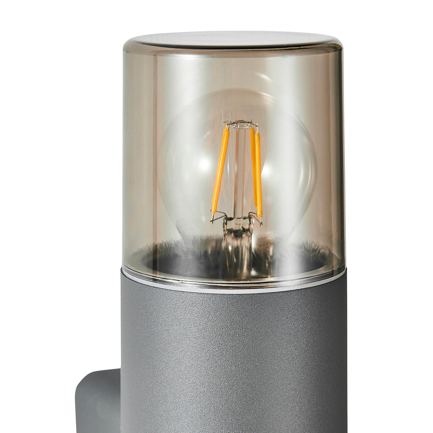 Our Cortez wall light looks great in modern settings. This wall light has a modern round tube design with anthracite finish aluminium body and 2 polycarbonate smoked diffusers. This wall light is perfect for any outdoor space requiring light and security such as gardens, driveways, doorways workspaces, pubs and hotels.