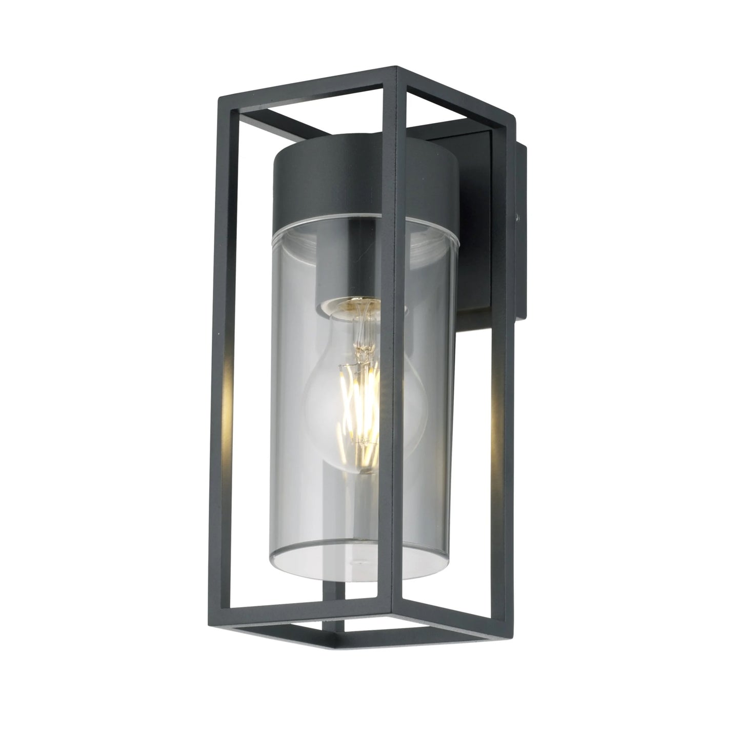 If you’re looking for a modern take on a traditional outdoor wall light, this anthracite wall light is perfect for adding style and protection for your home. This classic design with a contemporary twist, styled with a metal cuboid shape and fitted with a cylinder diffuser that allow the light to shine effectively. 