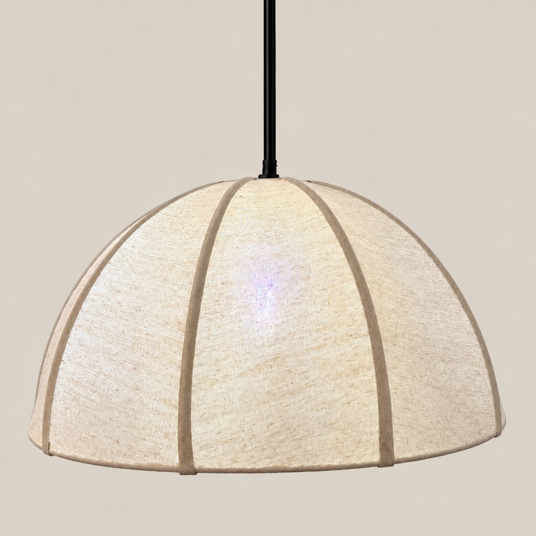 CGC Alessia Oatmeal Linen 50cm Dome Lampshade Hand Made Easy Fit