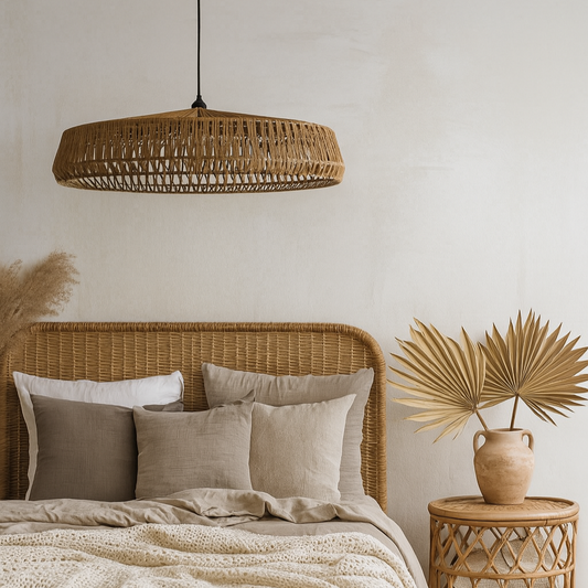 CGC Extra Large 70cm Natural String Woven Round Easy Fit Lampshade