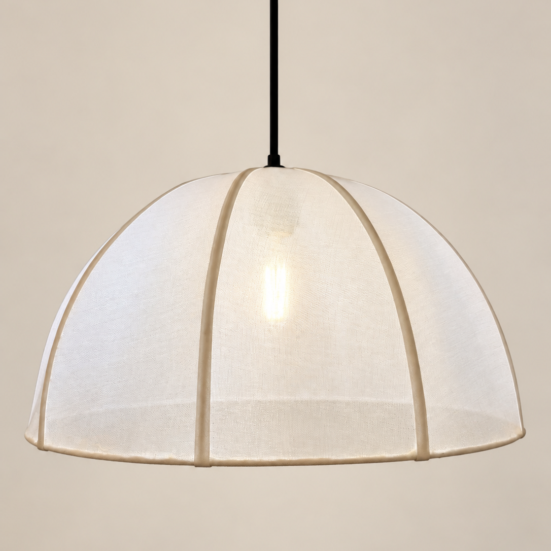 CGC Alessia White Fine Cotton 50cm Dome Lampshade Hand Made Easy Fit