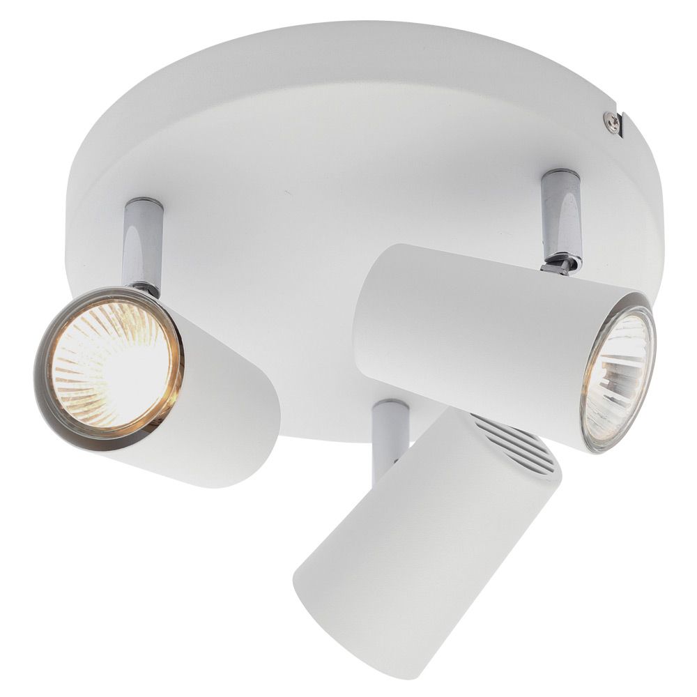 CGC LAYLA  Adjustable White 3 Light Ceiling Spotlight Plate
