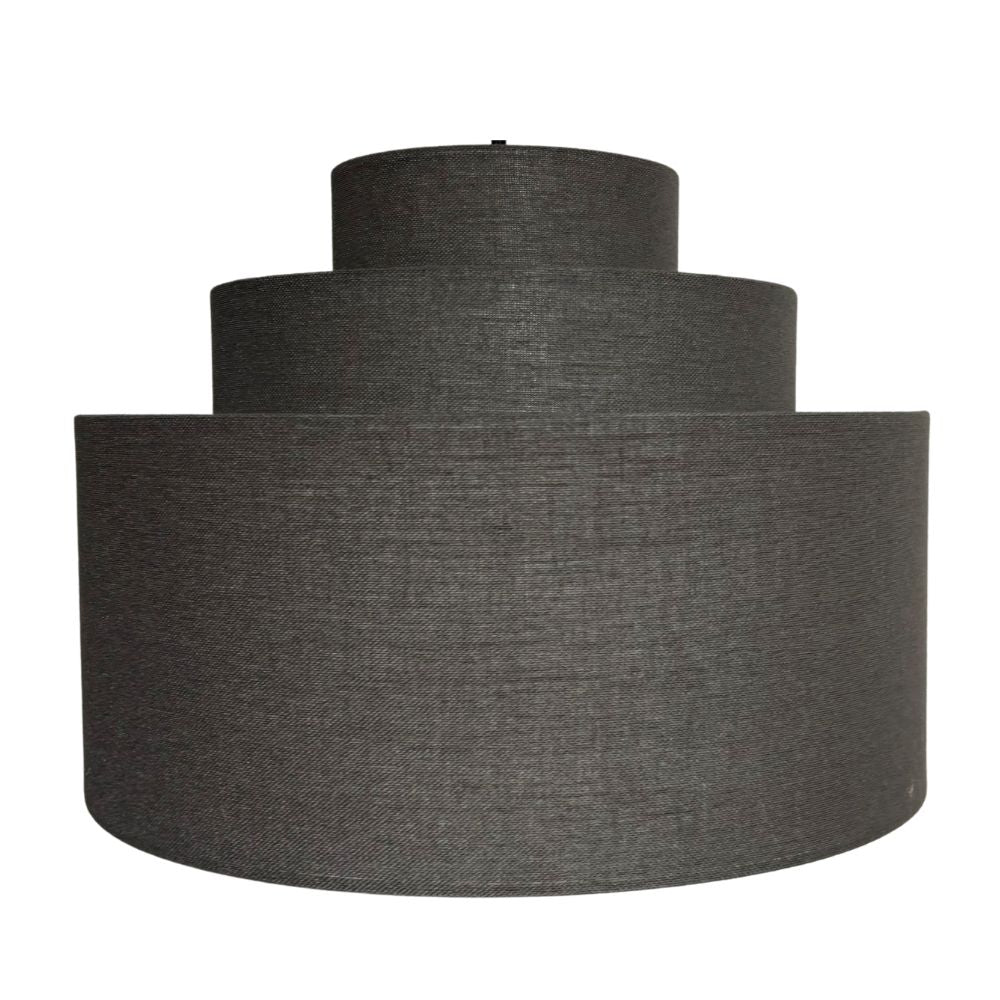 CGC SELINA Tiered Layered Lampshade Grey Fabric