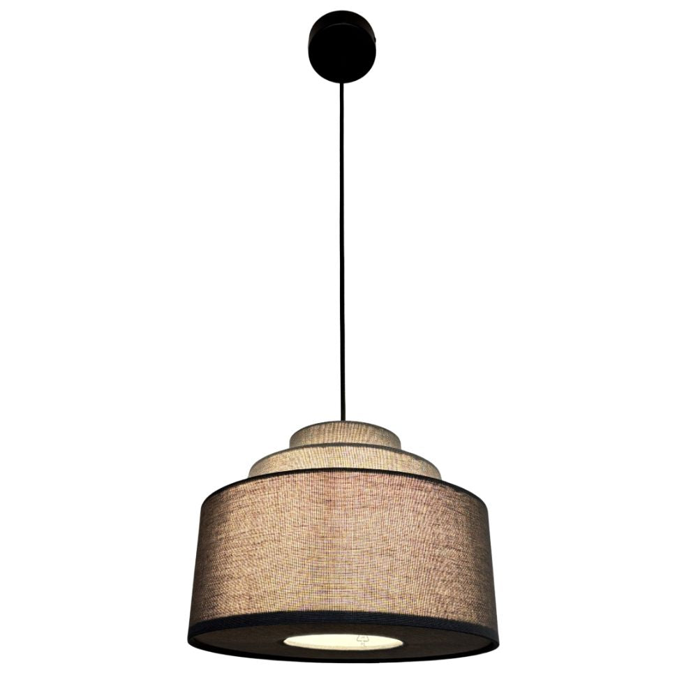 CGC SELINA Tiered Layered Lampshade Grey Fabric