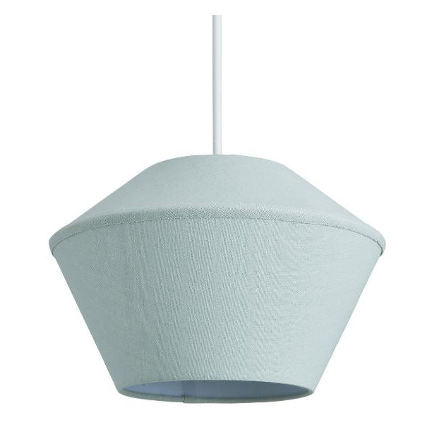 Light blue pendant lamp on a white background