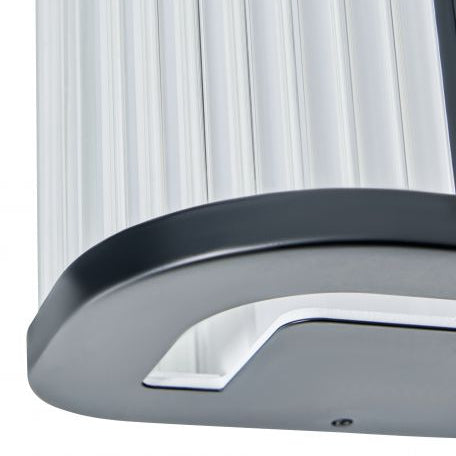 CGC ANAIS Matt Black 8W LED Wall Light Ribbed Diffuser