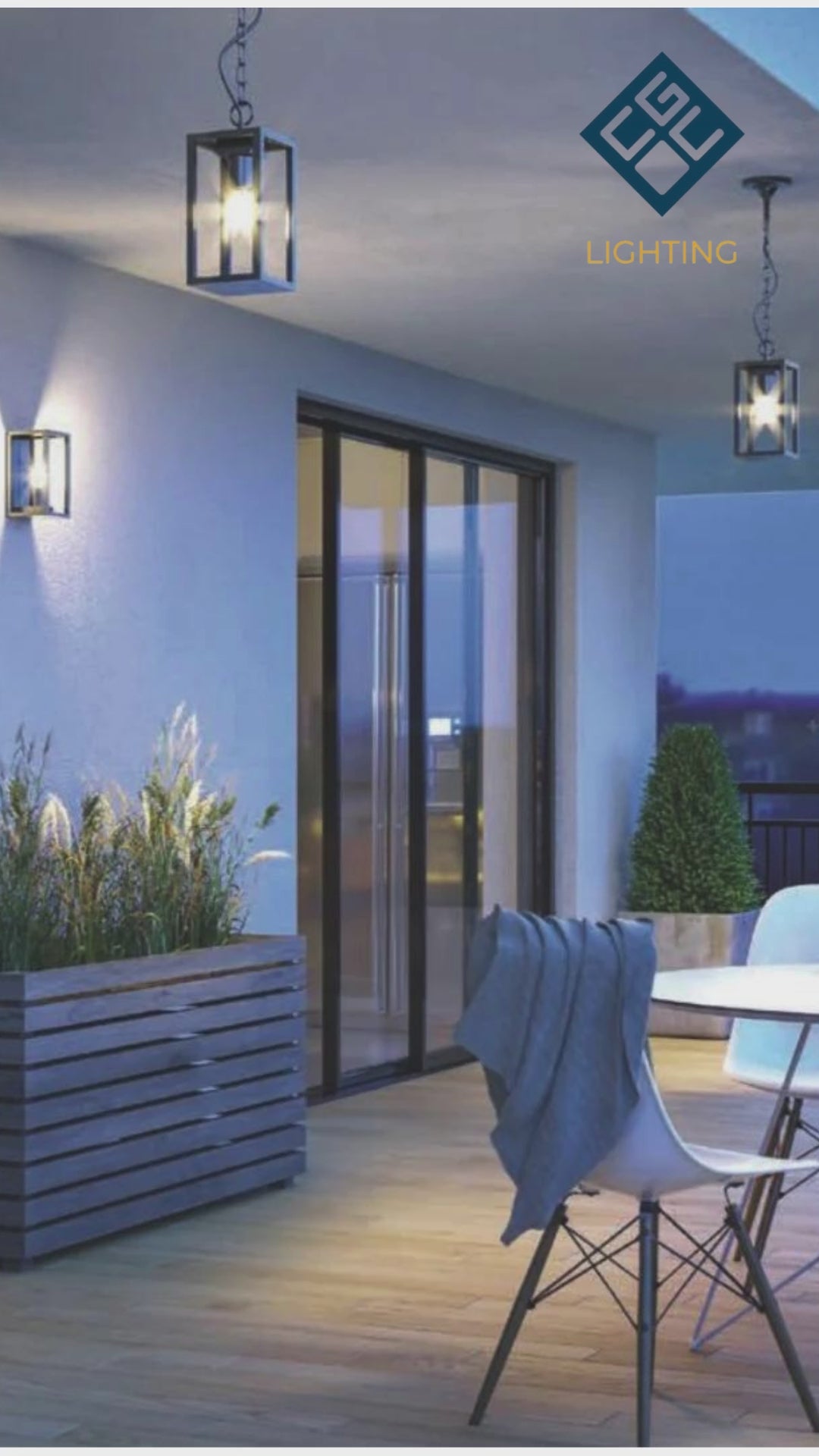 Load video: CGC SIENNA Black Hanging Outdoor Porch Lantern Ceiling Light