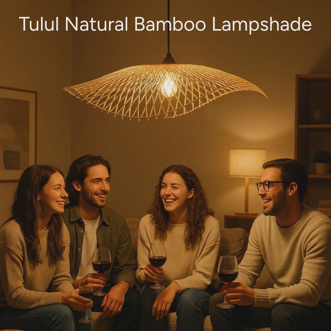 Load video: CGC TULUL Large 56 cm Hand Made Bamboo Easy Fit Lampshade