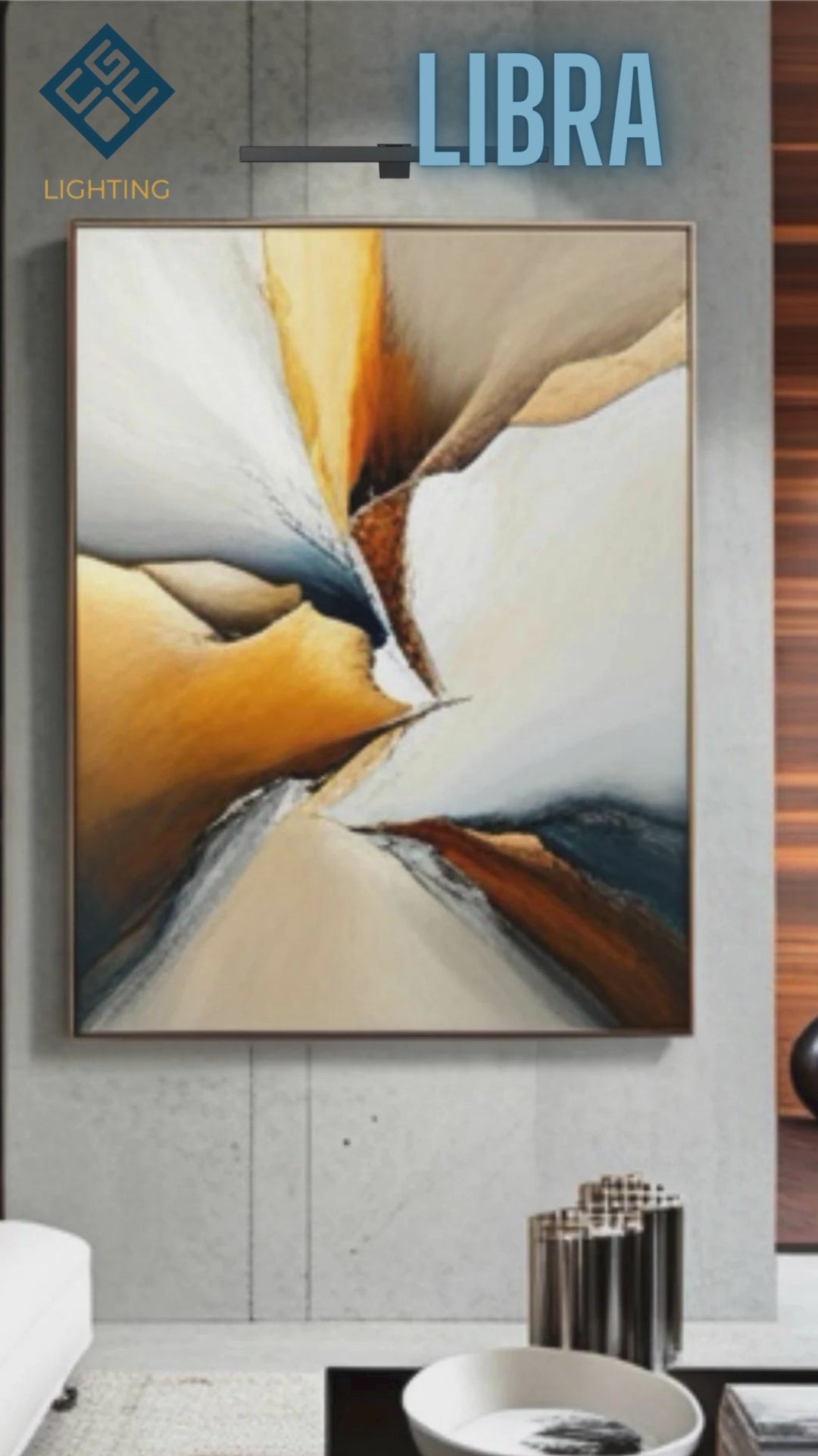 Load video: CGC LIBRA Satin Nickel LED Rechargeable Magnetic USB Over Picture Wall Light