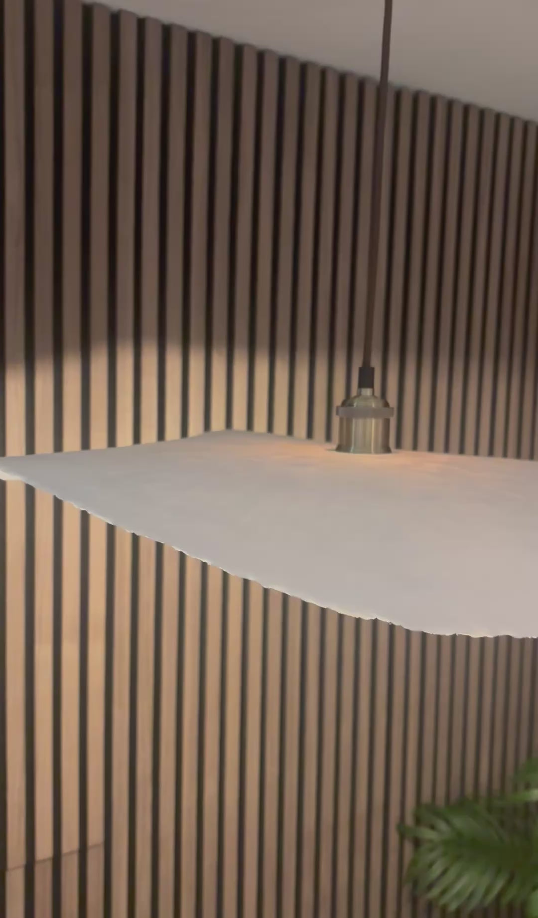 Load video: CGC Wanda Extra Large 60cm Paper Wave Easy Fit Lampshade