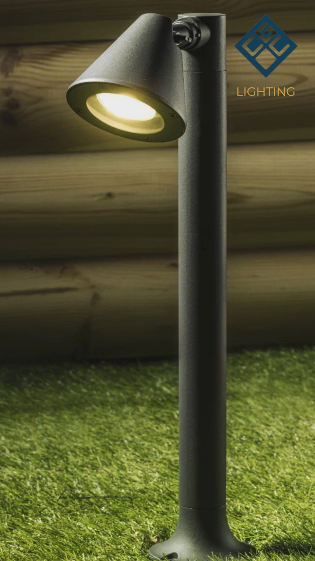 Load video: CGC MOLLY Dark Grey Cone Large Post Light