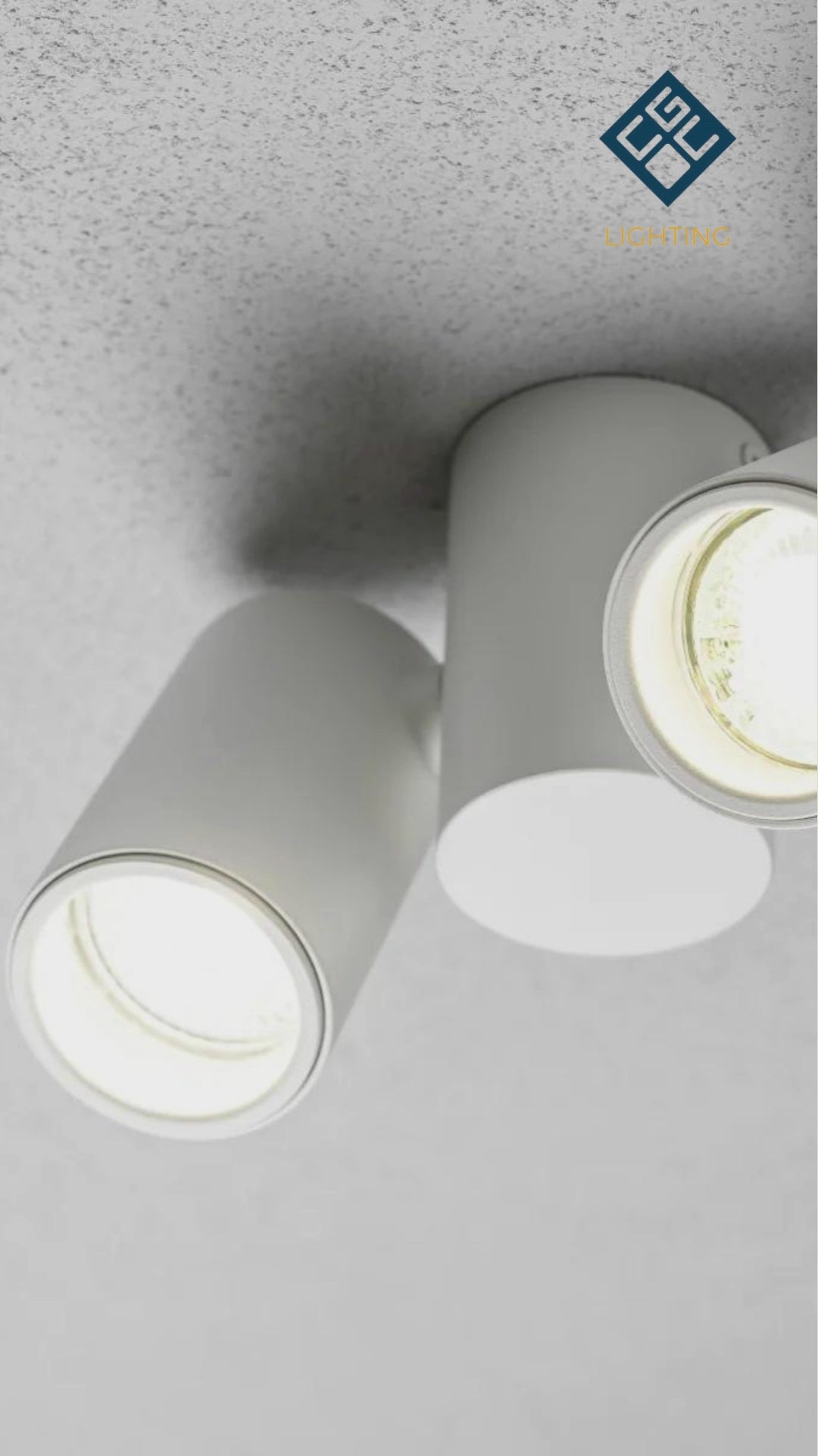 Load video: CGC LUP Black Modern Single GU10 Adjustable Ceiling Spotlight