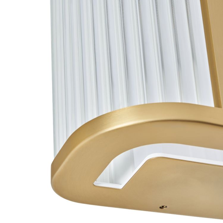 CGC ANAIS Satin Brass 8W LED Wall Light Ribbed Diffuser