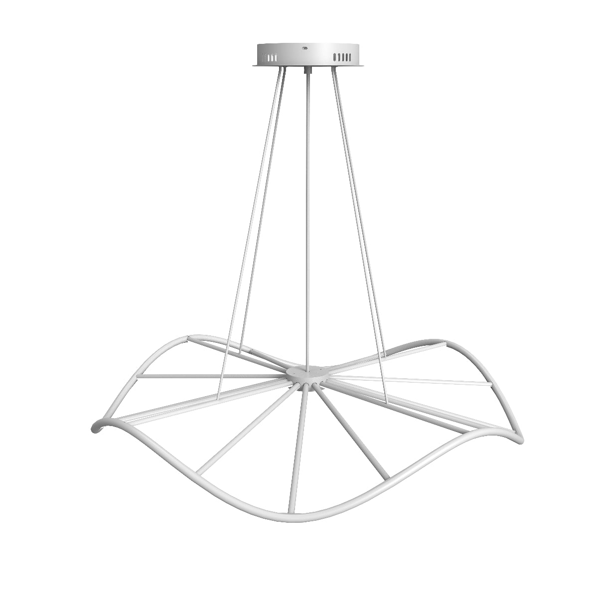 CGC PARAPLU 1 Wave 60cm White LED Ceiling Pendant Light Chandelier