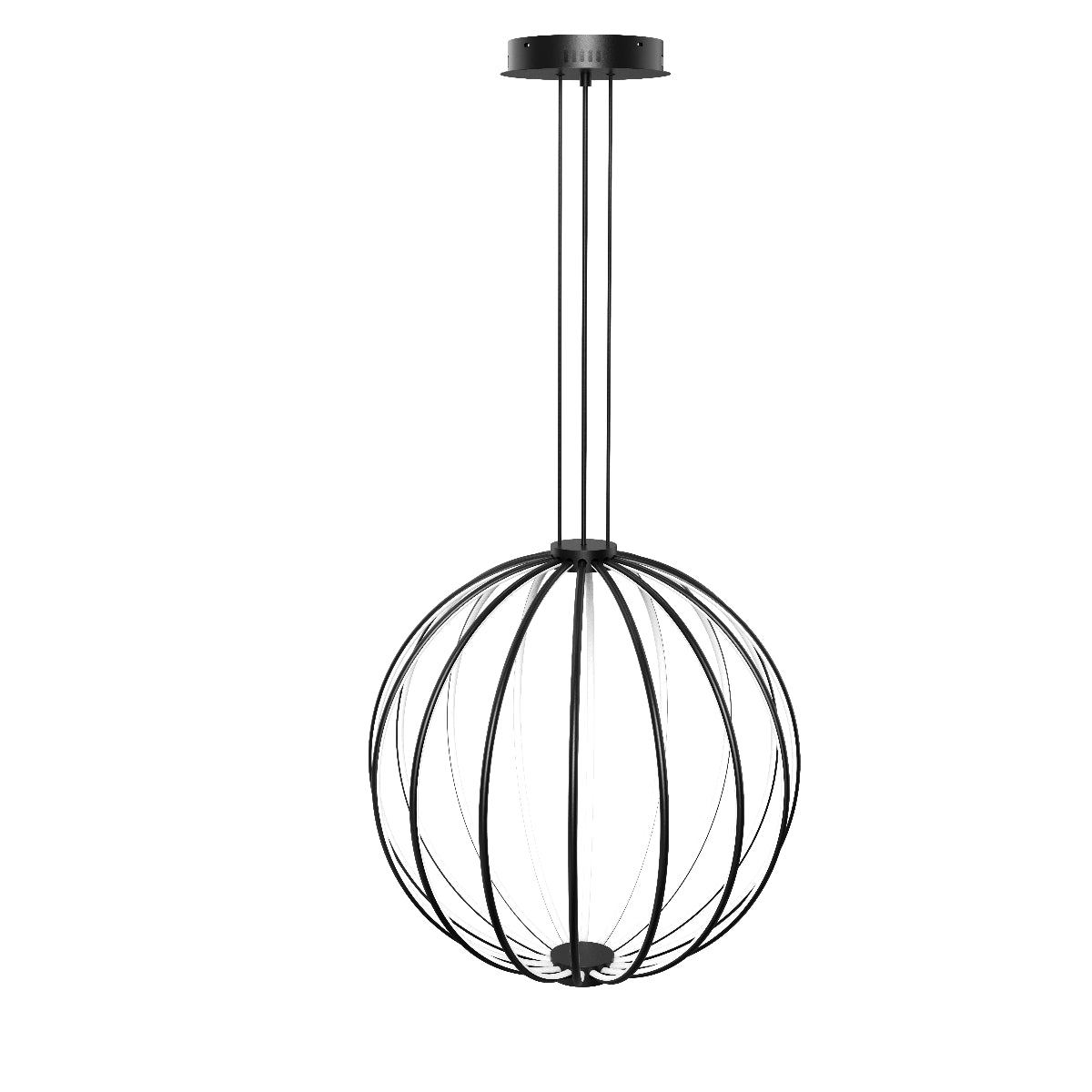 CGC PARAPLU 3 Black 90 cm Globe LED Ceiling Pendant