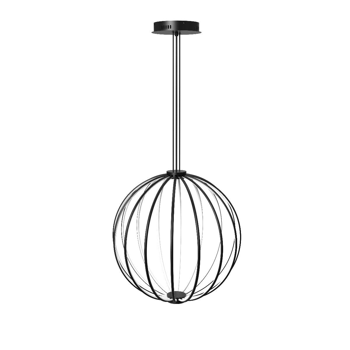 CGC PARAPLU 3 Black 60 cm Globe LED Ceiling Pendant