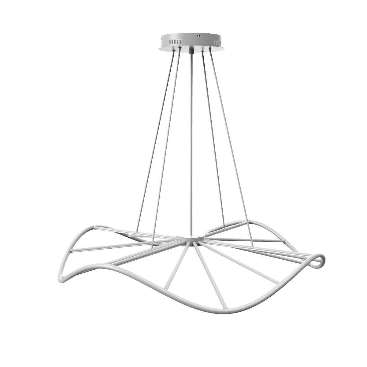 CGC PARAPLU 1 Wave 60cm White LED Ceiling Pendant Light Chandelier