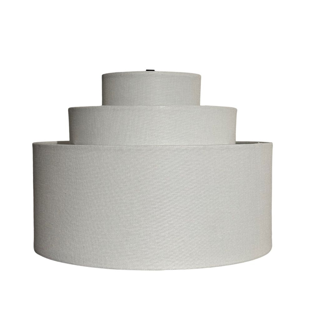CGC SELINA Tiered Layered Lampshade White Fabric