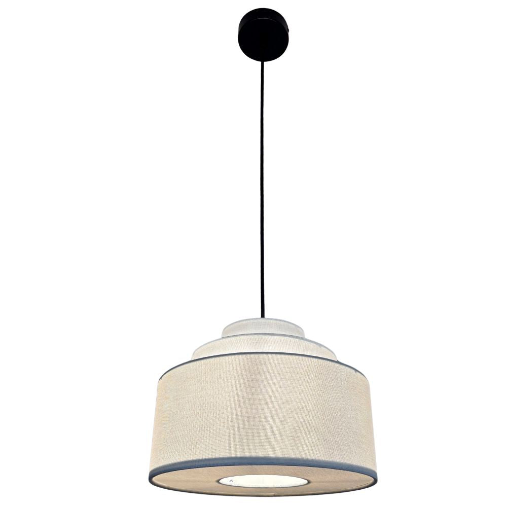 CGC SELINA Tiered Layered Lampshade White Fabric