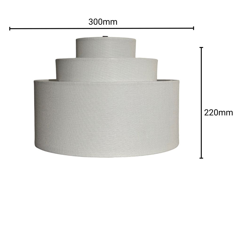 CGC SELINA Tiered Layered Lampshade White Fabric