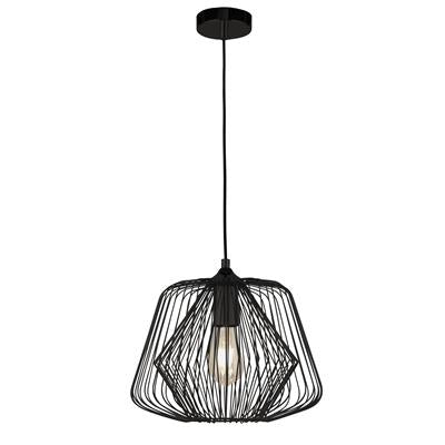 Give your home an update, the Bell Cage pendant brings a stylish look to it. The sleek black finish is complemented with its unique shaping and gives off an impressive effect when lit.